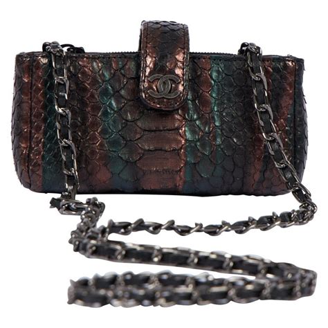 chanel snakeskin clutch|Chanel handbags for men.